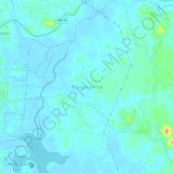 Топографическая карта Thalgaskanda, высота, рельеф