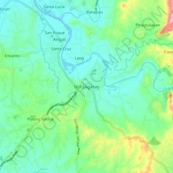 Топографическая карта Norzagaray, высота, рельеф