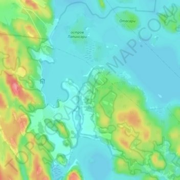Топографическая карта Сорола, высота, рельеф