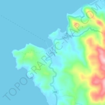 Топографическая карта Codon, высота, рельеф