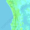Топографическая карта Wathuregama, высота, рельеф