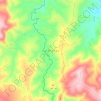 Топографическая карта Alakamisikely, высота, рельеф