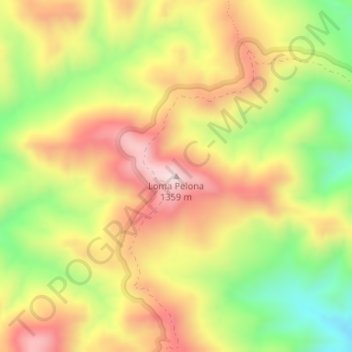 Топографическая карта Loma Pelona, высота, рельеф