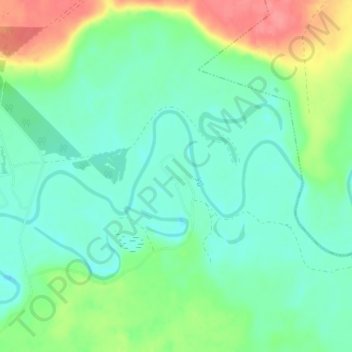 Топографическая карта Ишеево, высота, рельеф