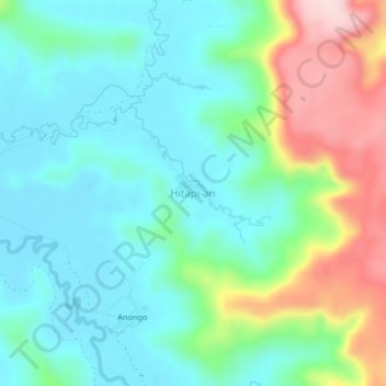 Топографическая карта Hitapi-an, высота, рельеф