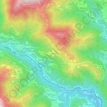 Топографическая карта Gisola, высота, рельеф