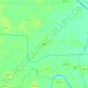 Топографическая карта 董寨, высота, рельеф