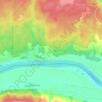 Топографическая карта Малюшина Дача, высота, рельеф