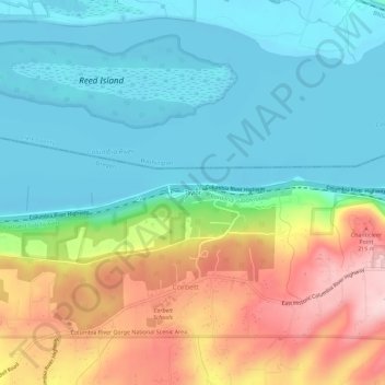 Топографическая карта Taylor, высота, рельеф