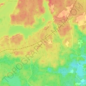 Топографическая карта Tichborne, высота, рельеф
