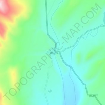 Топографическая карта Trapiche, высота, рельеф