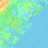 Топографическая карта Wilmington Island, высота, рельеф