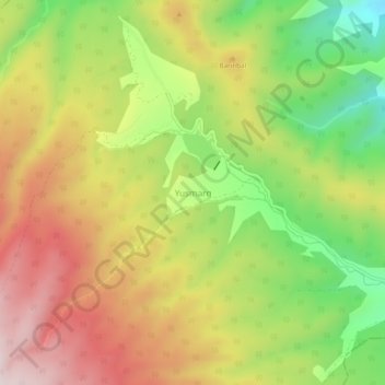 Топографическая карта Yusmarg, высота, рельеф