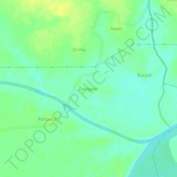 Топографическая карта Devgaon, высота, рельеф