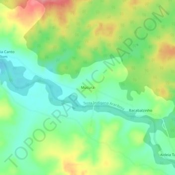 Топографическая карта Mucura, высота, рельеф