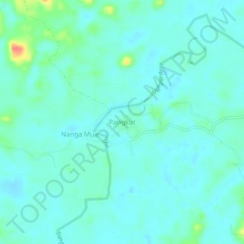 Топографическая карта Pangkut, высота, рельеф