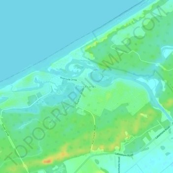 Топографическая карта Port Franks, высота, рельеф