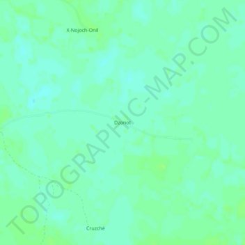 Топографическая карта Dzonot, высота, рельеф