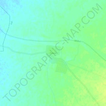 Топографическая карта Pawa, высота, рельеф