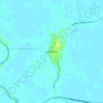 Топографическая карта La Venta, высота, рельеф