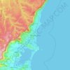 Топографическая карта Wollongong, высота, рельеф