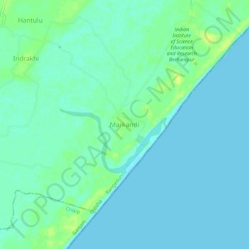 Топографическая карта Markandi, высота, рельеф