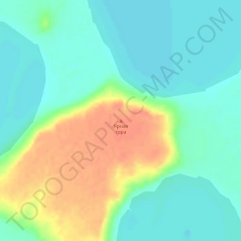 Топографическая карта Ярная гора, высота, рельеф