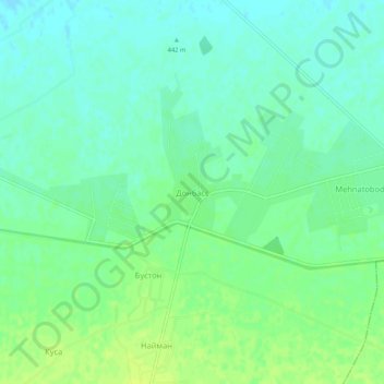 Топографическая карта Донбасс, высота, рельеф