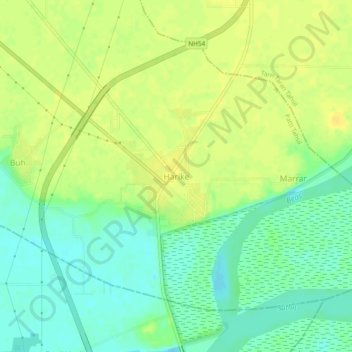 Топографическая карта Harike, высота, рельеф