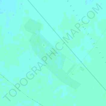 Топографическая карта Хорезм, высота, рельеф