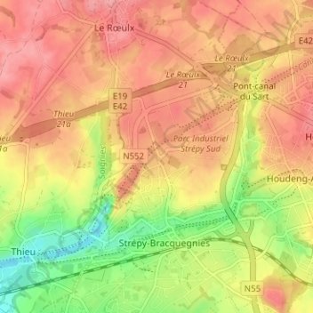 Топографическая карта Le Kéniau, высота, рельеф