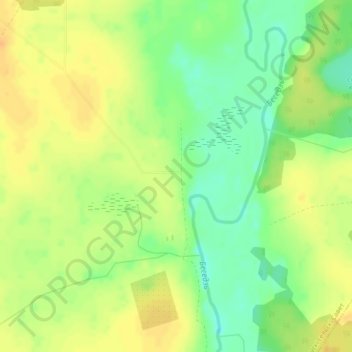 Топографическая карта Хотимск, высота, рельеф