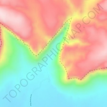Топографическая карта Emma Gorge, высота, рельеф