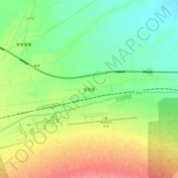 Топографическая карта Mogao, высота, рельеф