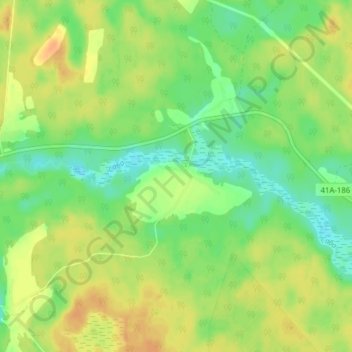 Топографическая карта Захонье, высота, рельеф