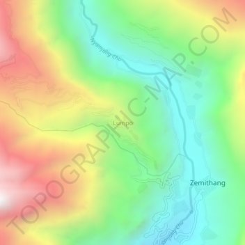 Топографическая карта Lumpo, высота, рельеф