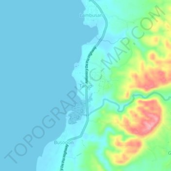 Топографическая карта Tacup, высота, рельеф