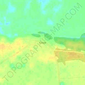 Топографическая карта Елино, высота, рельеф