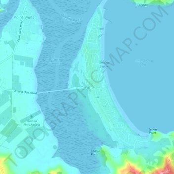 Топографическая карта Ōmaha, высота, рельеф