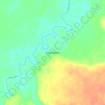 Топографическая карта Гореловка, высота, рельеф