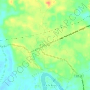 Топографическая карта Peranap, высота, рельеф