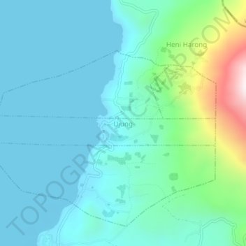 Топографическая карта Ujung, высота, рельеф