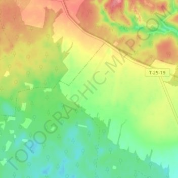 Топографическая карта Поляна, высота, рельеф
