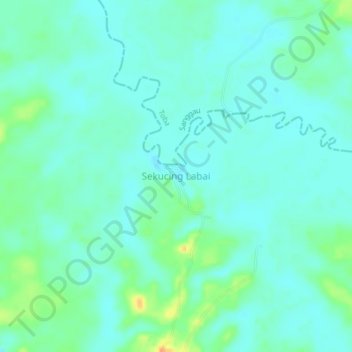 Топографическая карта Sekucing Labai, высота, рельеф