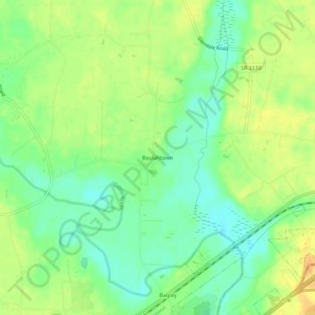 Топографическая карта Beulahtown, высота, рельеф