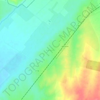 Топографическая карта Айрытам, высота, рельеф