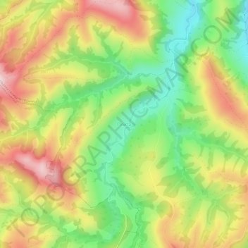 Топографическая карта Плита, высота, рельеф