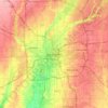 Топографическая карта Indianapolis, высота, рельеф