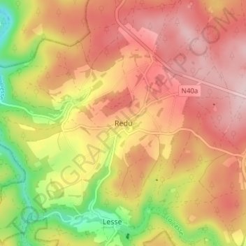 Топографическая карта Redu, высота, рельеф