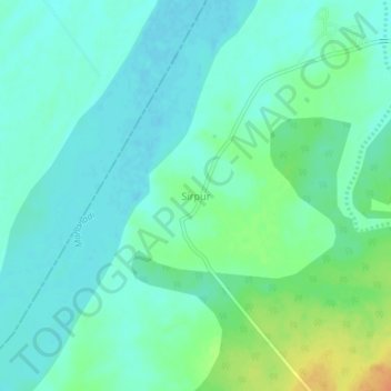 Топографическая карта Sirpur, высота, рельеф